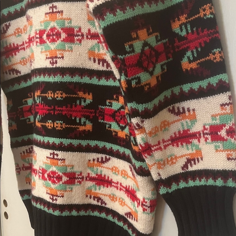 Kookai Italian Wool Blend Multicolor Patterned Sweater Medium - Picture 4 of 13